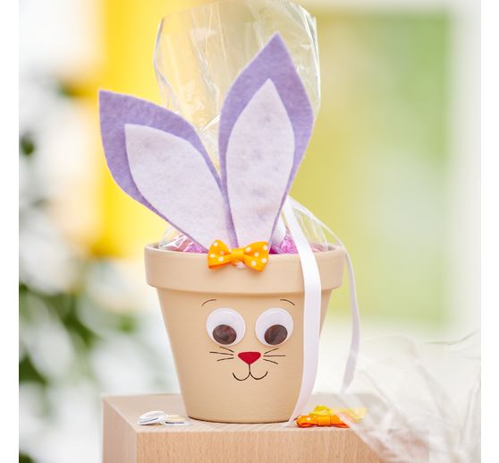 Kit créatif VBS « Lapins en pot en terre cuite »