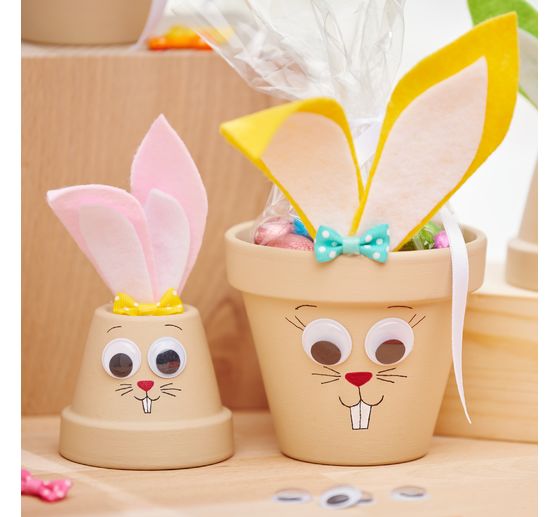 Kit créatif VBS « Lapins en pot en terre cuite »