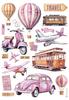 Soie de paille &agrave; motifs &laquo; Travel &raquo;