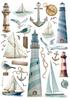 Soie de paille à motifs « Lighthouse »