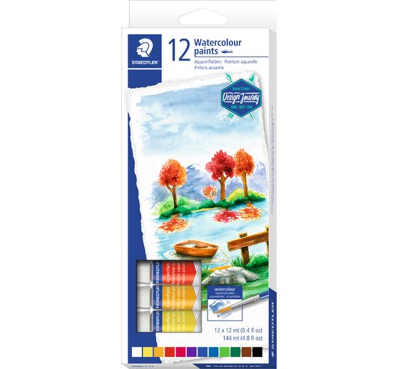 Set de peinture aquarelle Staedtler, 12 tubes