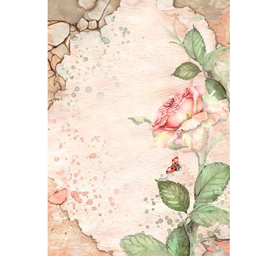 Motiv-Strohseide Backgrounds "House of Roses"