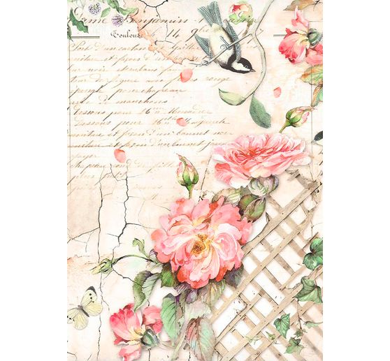 Motiv-Strohseide Backgrounds "House of Roses"