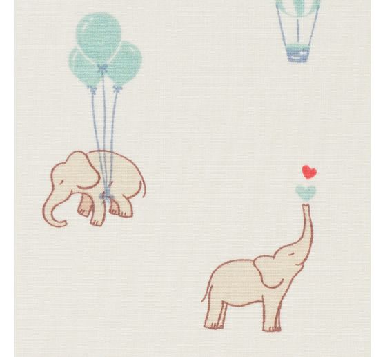 Baumwoll-Stoff "Flying Elephants"