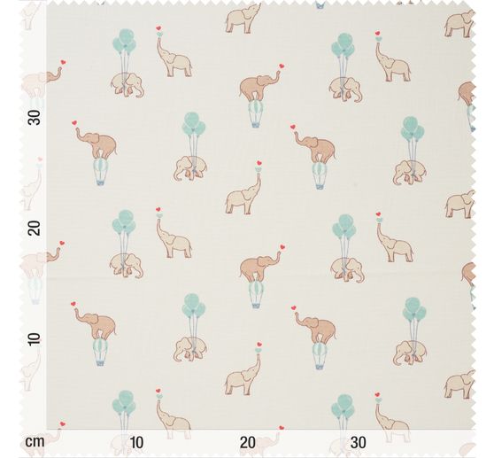 Baumwoll-Stoff "Flying Elephants"