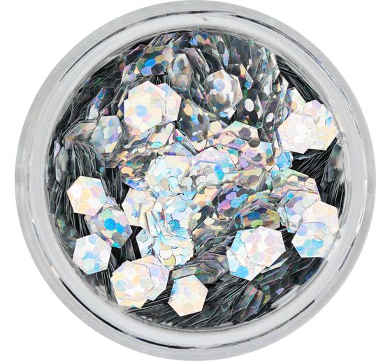 Assortiment de particules or-argent, 9 pots