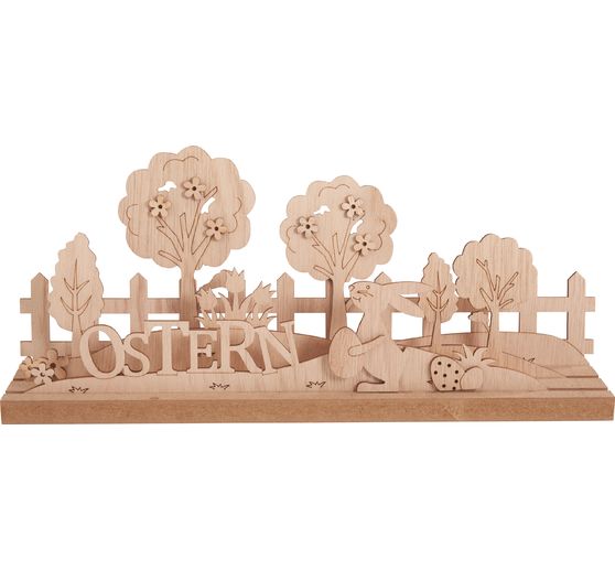 Décoration à emboîter en bois VBS « Paysage de Pâques »