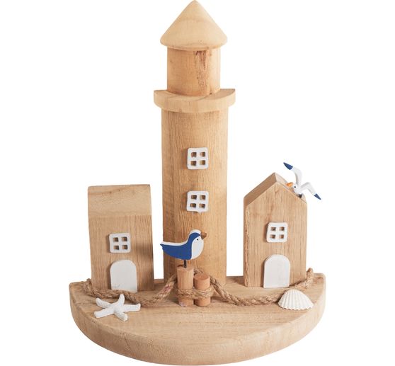 Set déco en bois VBS « Promenade du port »
