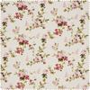 Motiv-Stoff Leinenoptik "Rosen"