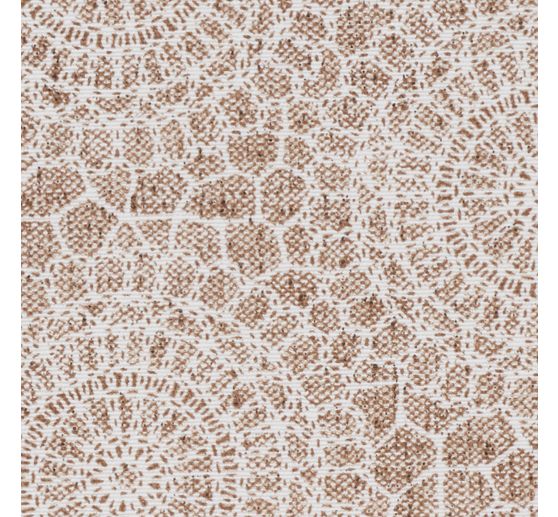 Motiv-Stoff Leinenoptik "Mandala Kreise Spitze"