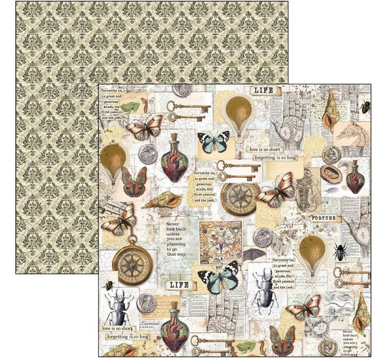 Scrapbook-Papier "Cabinet of Curiosities"