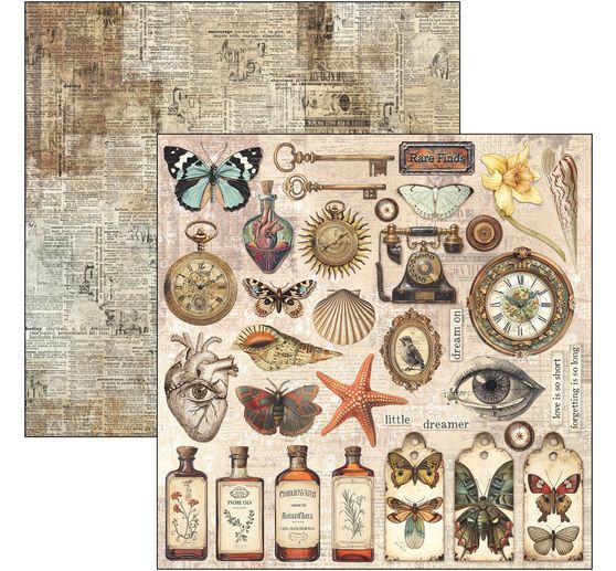 Scrapbook-Papier "Cabinet of Curiosities"