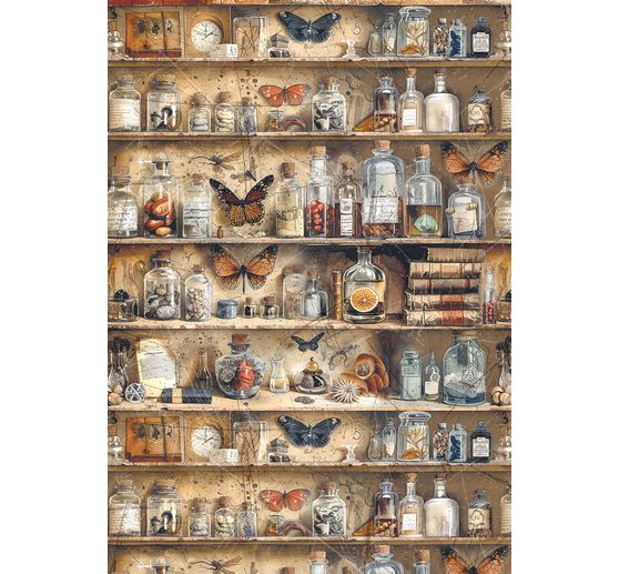 Motif straw silk assortment "Carbinet of Curiosities", set of 8