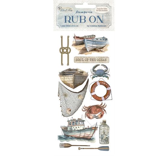 Rub On Transfer paper "Silent Sea - Boat"