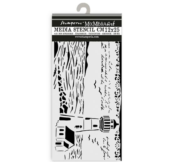 Schablone "Silent Sea - Lighthouse", 12x25cm