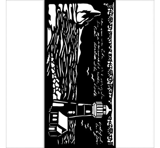 Schablone "Silent Sea - Lighthouse", 12x25cm