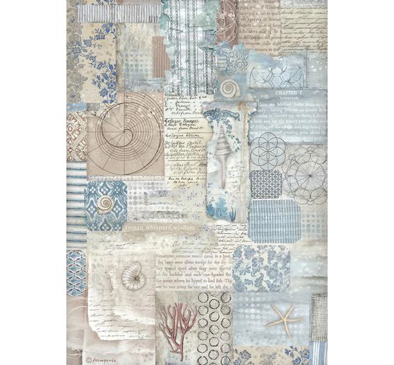 Soie de paille à motifs "Silent Sea - Texture"