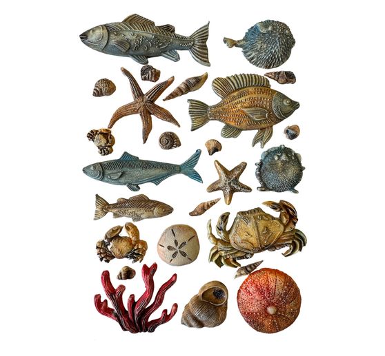 Moule en silicone A5 "Silent Sea - Shells & Fish"