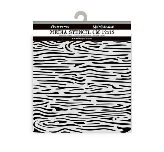 Pochoir "Silent Sea - Wood Pattern", 12x12cm