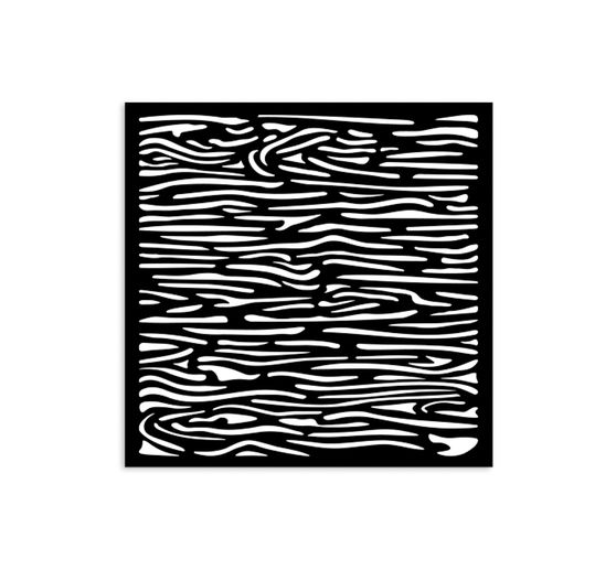 Pochoir "Silent Sea - Wood Pattern", 12x12cm