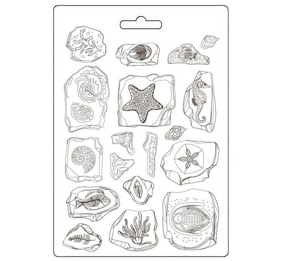 Soft Modellierform A5 "Silent Sea - Fossils"