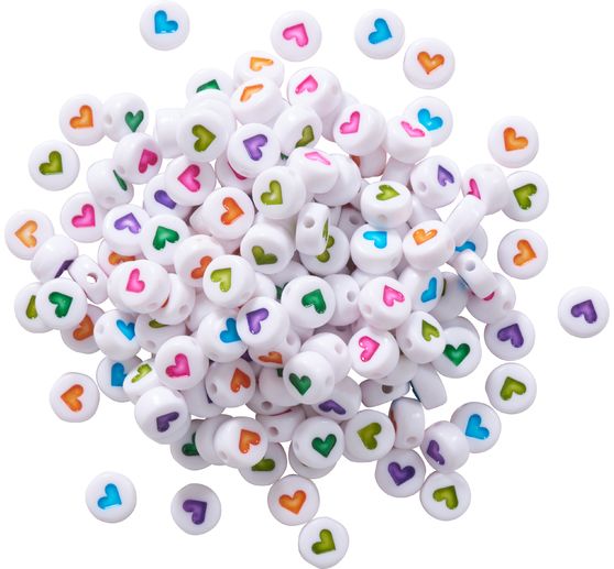 Set de perles rondes, Cœurs