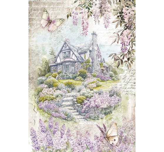 Motiv-Strohseiden Sortiment "Secret Garden", 8er-Set