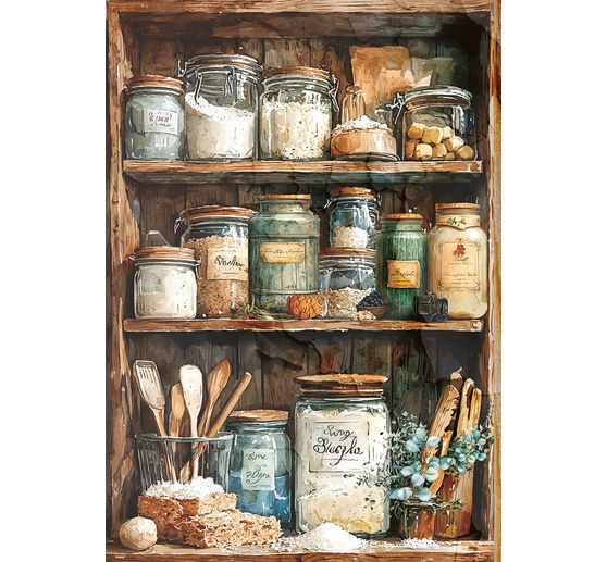 Motiv-Strohseiden Sortiment "Cookbook", 8er-Set