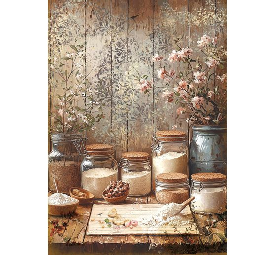 Motiv-Strohseiden Sortiment "Cookbook", 8er-Set