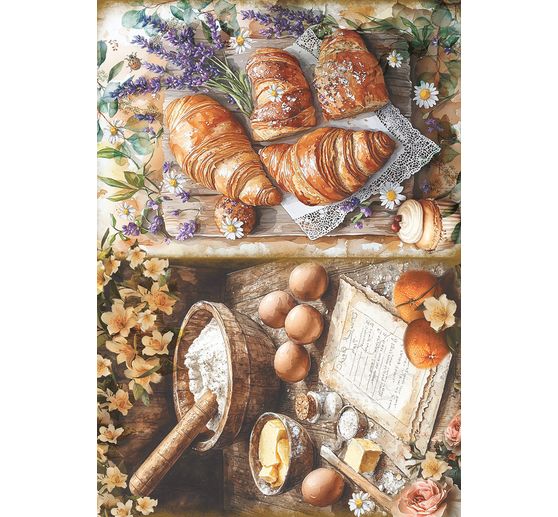 Motiv-Strohseiden Sortiment "Cookbook", 8er-Set