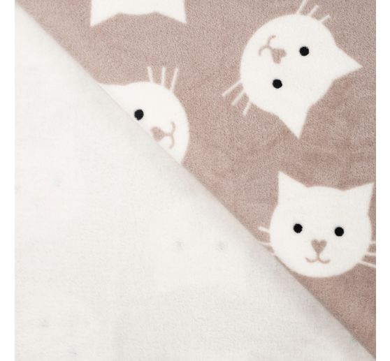 Tissu polaire double au mètre « Chat »