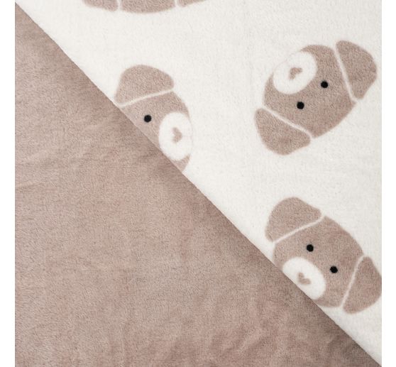 Double-Fleece-Stoff "Cute Dog"