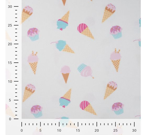 Tissu jersey polyester chilly print « Ice Cream »