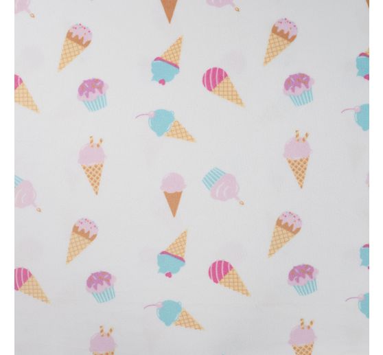 Tissu jersey polyester chilly print « Ice Cream »