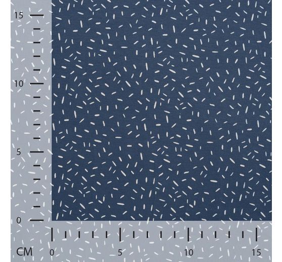 Jersey-Stoff "Konfetti-Streifen Jeans-Blau"