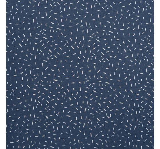 Jersey-Stoff "Konfetti-Streifen Jeans-Blau"