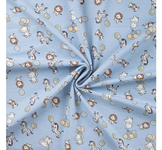 Tissu jersey au mètre « Animaux de fête »