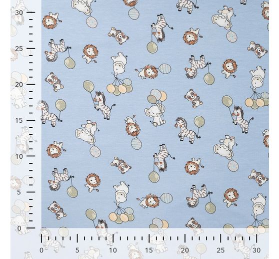 Tissu jersey au mètre « Animaux de fête »