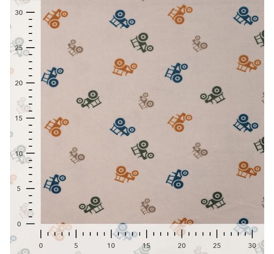 Tissu jersey polyester chilly print « Tracteurs »