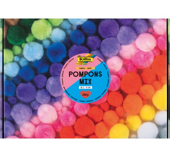 Pompoms Mix Jumbo Pack "Colourful"