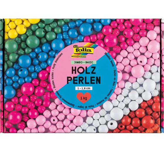Perles en bois Jumbo Pack « Basic »