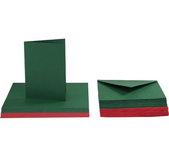 Cartes doubles et enveloppes VBS « Classic Christmas », A6, 50 pc.