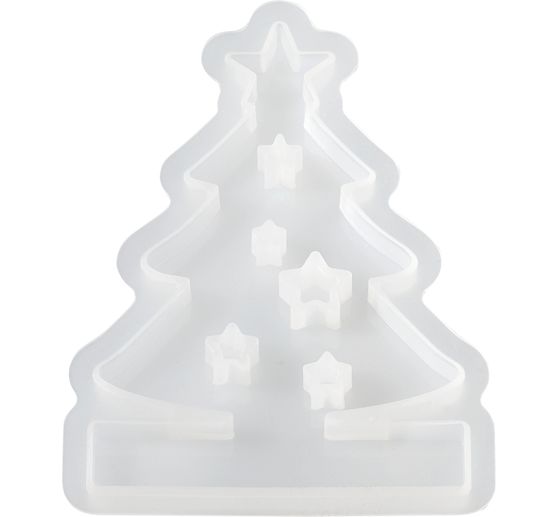 Silikon-Gießform "Tannenbaum" mit Steckkante