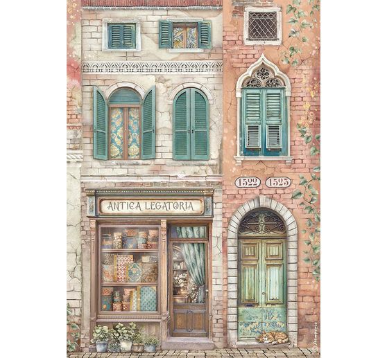 Motiv-Strohseide "Venice City of Art - Legatoria"