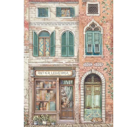 Motiv-Strohseiden Sortiment "Venice City of Art", 6er-Set