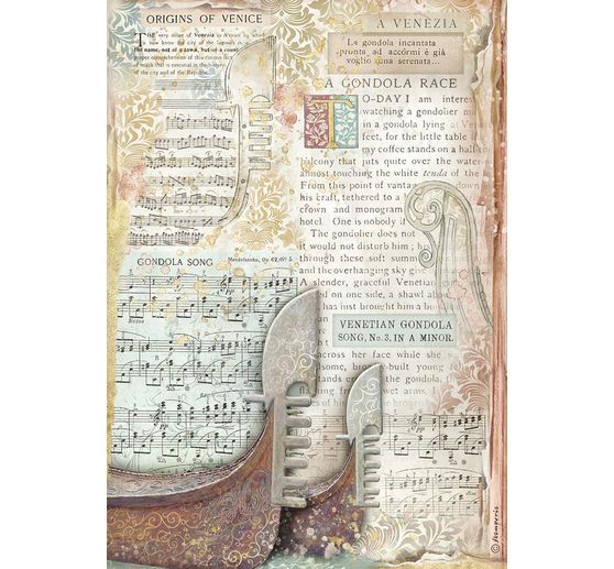 Motiv-Strohseiden Sortiment "Venice City of Art", 6er-Set