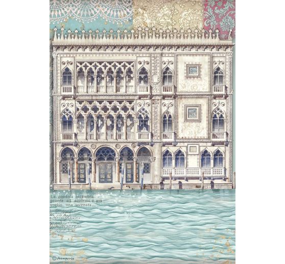 Motiv-Strohseiden Sortiment "Venice City of Art", 6er-Set