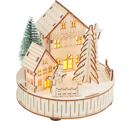 VBS Holzbausatz "Lichterlandschaft mit Häusern", inkl. Beleuchtung