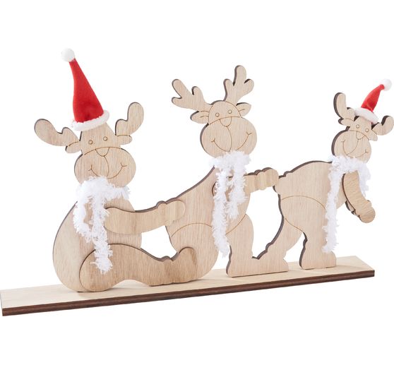 VBS Holz.-Steckmotiv "Elchtrio mit Mütze und Schal"
