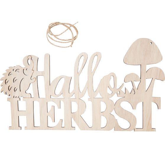 VBS Holzschild "Hallo Herbst"